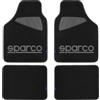 Sparco Set 4 pezzi tappeti moquette per auto sparco, colore nero e grigio