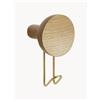 woud Set di 2 ganci appendiabiti in legno di quercia Around - Bianco