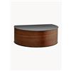 woud Set di 2 comodini da parete in legno con cassetto Wallie - Marrone