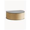 woud Set di 2 comodini da parete in legno con cassetto Wallie - Bianco, Nero
