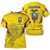 Generic Ecuador Camiseta Ecuadoriana Maglietta Uomo Maglietta T-Shirt Manica Corta Magliette Basic Casual Tee T-Shirt per Bodybuilding Palestra Sport