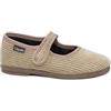 Cienta 400049 20/27 Beige Strappo Scarpe Bambina Ballerina Velluto Rigato