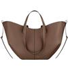 CORIOS Borsa a Mano da Donna Borse a Spalla a Tracolla a Forma di Mezzaluna PU Pelle Borse Secchiello Grande Borsa per la Spesa Elegante Tote 2 Pezzi per Quotidiano Lavoro e Shopping Castagna S
