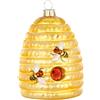Holly & Jolly - Pallina di Natale con alveare, ca. 9 cm | Palla di Natale in vetro, dipinta a mano, decorazione per albero di Natale in oro, con glitter, decorazione natalizia