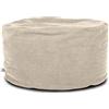 ARKETICOM Soft Chill Pouf Sacco Poggiapiedi Morbido Rotondo Sfoderabile Puff da Salotto 65x42 Avorio
