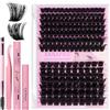 ANNAFRIS Ciglia Finte Ciuffetti Kit 160D+200D Naturali Ciuffetti Extension Ciglia Fai da te Cluster Lashes(160D+200P)