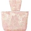Aucuu 2PCS Beauty Case, Borsa Cosmetica Ricamata, Borsa Cosmetica da Viaggio, Multifunzionale Pochette Trucchi, Trucco Portatili per Vacanze in Viaggio