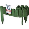 Garronda Rollborder Recinzione in legno flessibile 100 x 10 cm bordatura giardino bordura per aiuola staccionata in legno cordolo Decorazione da frutteti Palizzata GD-0148 Verde Scuro
