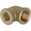 - Gomito in ottone giallo femmina/femmina 1"