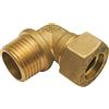 - Raccordo Gomito maschio per acqua/gas in ottone dimensioni 14mm x 1/2"