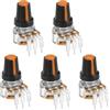 QUARKZMAN 5Pcs Potenziometro Rotativo 50K Ohm, WH148 3 Pin Singolo Giro Lineare Taper Resistore Variabile Potenziometri Con Interruttore Per Regolazione Velocità Inverter, Nero