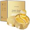 Ledeak Patch Occhi Oro 24K, 60 Pcs Idratante Antirughe Maschera Occhi, Anti-Età 24K Eye Patch Per Notte, Riduce Borse e Occhiaie, Rassodante Eye Mask Per Donne e Uomini