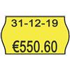 printex Rotolo da 1000 etichette per prezzatrice Printex sagomate 26x16 mm giallo fluo permanente conf. 10 rotoli - 2616sfp7gi