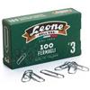 leone-dell'era Fermagli Leone in acciaio zincato N. 3 0,85x28 mm triangolari zinco brillante scatola da 100 pz. - FZ3