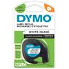 dymo Nastro per etichettatrici Dymo LetraTag plastica 12 mm x 4 m nero/bianco S0721660