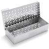 Weber Rookbox (24 x 12 x 5cm), Gemaakt van Duurzaam Roestvrij Staal, met Ventilatiesleuven, Eenvoudig te Vullen met Rooksnippers, Perfect Passend voor Gasgrills, Roken - Zilver (7576)