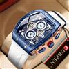 CURREN Orologi da uomo delle migliori marche Orologio da polso al quarzo quadrato di lusso Orologio cronografo luminoso impermeabile per uomo Orologio con data