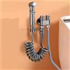 Brangdy Doccetta igienica per WC, spruzzatore bidet, valvola angolare a doppia uscita, accessori bidet a parete a doppia uscita