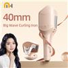minhuang Bigodino per capelli elettrico 40mm Onda grande Styling Capelli in ceramica Ferro arricciacapelli a lunga durata Strumento per lo styling Bacchetta arricciacapelli Ondeggiatore per capelli