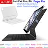 AJIUYU Tastiera Pogo Pin Magic per iPad Pro 11 12.9 13 pollici M5 M4 M3 M2 Air 5a 4a 6a 7a 8a generazione, custodia folio smart multi-touch