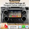 Hizpo Android 14 Autoradio Per Citroen Berlingo B9 Peugeot Partner 2008-2019 Auto Multimedia GPS 4G BT Carplay di Snapdragon 6115