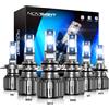 NOVSIGHT N74 H4 Faro A LED Per Auto 9012 H1 H3 H7 H11 9005 9006 6500K 15000LM 75W 9-32V LED Auto Faro Fendinebbia Lampadine