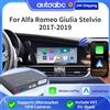 AUTOABC Decoder Wireless Carplay Airplay per Alfa Romeo Giulia 2017-2019, Modulo Bluetooth per Navigazione, Android Auto e MirrorLink
