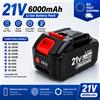 RYOBI Consegna Rapida UE, Batteria Ricaricabile Li-ion 21V 6000mAh, Pacco Batterie 18650 Celle 5S2P, Indicatore LED di Carica, Ricarica Rapida, Batteria Sostitutiva per Utensili Elettrici BL1815 BL1820