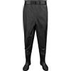 Night Cat Waders con Stivali: Pantaloni da Pesca a Vita Alta Impermeabili e Traspiranti per Pesca a Mosca, Caccia e Giardinaggio, Neri