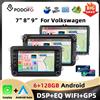 podofo Autoradio Podofo 6 + 128G 7''/8''/9'' per VW/PASSAT/GOLF/POLO/BORA, Lettore Multimediale con Android Auto, Carplay, WIFI, GPS, EQ