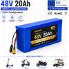 RYOBI Batteria agli Ioni di Litio 48V 20Ah, Pacco 13S6P con Celle 18650, Batteria per E-Bike ad Alta Capacità Ricaricabile, BMS Intelligente, Connettore XT60 JST, per Biciclette Elettriche e Scooter,