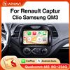 Ainavi Autoradio Ainavi per Renault Captur 2014 2015 2016 2017 2018 2019 2020 Kaptur Clio Samsung QM3 con Carplay Wireless e Android Auto, Schermo Touch HD IPS 2 Din per Auto