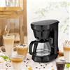 NONE Macchina da caffè da 750 ml per 4-6 tazze con imbuto a V rimovibile, filtro senza carta 240x144x252mm per un facile svuotamento in cucina, adatta per casa, ufficio, hotel, viaggi