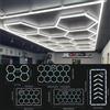 PIBAOGU Lampada a tubo LED a nido d'ape esagonale, lampada da soffitto ad alta luminosità, 110-240 V, illuminazione commerciale per officine, barbieri, palestre e per l'arredamento di interni.