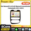 Podofo Qualcomm Carplay 2DIN Autoradio Android per Renault S.A CLIO 2013 2014-2018 Snapdragon GPS Navigazione WIFI FM RDS