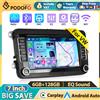 Podofo 6+128G, lettore multimediale per auto 2Din, compatibile con VW Seat Altea AB Toledo AB, con CarPlay, Android Auto, GPS, radio per auto, stereo, BT, FM e USB.