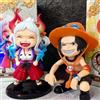 Bandai Nuova Figurina Anime di One Piece, Bambola Portgas D Ace Yamato, Modello in Versione Q, Decorazione, Ornamento, Regalo per Bambini, Giocattolo