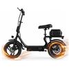 NONE Monopattino Elettrico Pieghevole HEADEEER H1L da 14 Pollici per Adulti, Motore da 500W, Batteria da 48V 10.4Ah, Pneumatici, Sedile Confortevole, Cestino Posteriore Pieghevole Compatto, Autonomia di