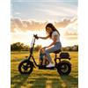 Headeer Monopattino Elettrico Portatile HEADER H1L con Sedile, Motore Brushless da 500W, Batteria al Litio 48V 10.4Ah, Pneumatici da 14 Pollici, Monopattino Elettrico Pieghevole per Pendolari Urbani,