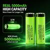 Batteria ricaricabile agli ioni di litio 21700 3.7V 5000mAh, cella di alimentazione ad alte prestazioni con scarica elevata 40A, spedizione rapida da magazzino UE, per utensili elettrici, torce,