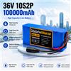 Batteria ad Alta Capacità 36V 10S2P per Monopattino Elettrico 100000mAh Batteria al Litio Ricaricabile Adatta per E-Scooter da 500W