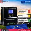 ECGSOLAX Regolatore di Carica Solare MPPT ECGSOLAX 100A 40A 60A 80A 12V 24V 36V 48V con Doppia Porta USB, Regolatore di Carica per Pannelli Solari, Max PV 90VDC