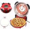 NONE Forno Elettrico per Pizza 12 Pollici, Macchina per Pizza Elettrica con Doppio Controllo della Temperatura 420 ℃ Forno Elettrico per Pizza Max Heat con Pietra Refrattaria da 12 Pollici