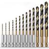 NIUXIANG Set di punte elicoidali con gambo esagonale 2-10mm HSS Cobalto per metallo, legno, acciaio inossidabile, utensile per foratura e carotaggio, trapano manuale.