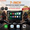sunsurge Lettore 2K GPS per Moto con Carplay e Android Auto, Schermo Impermeabile IPX8, Registratore Video, Monitor Portatile per Moto, Monitoraggio Pressione Pneumatici Opzionale