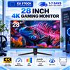 CRUA Monitor da gioco 4K da 28 pollici, 60 Hz, display IPS, risoluzione 3840×2560 UHD, monitor per PC con tecnologia AMD FreeSync, design senza bordi, tecnologia per la protezione degli occhi, schermo
