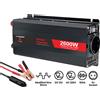 Foval LVYUAN Inverter per Auto 2600W/2000W/1500W/500W da 12V a 220V 230V Convertitore di Potenza con Presa EU 2USB e Accendisigari Onda Sinusoidale Modificata per campeggio/caravan/uso all'aperto
