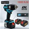 Magnitt Avvitatore a Impulsi Elettrico Senza Spazzole 1800N.M, Chiave Elettrica Cordless 1/2 Pollice, Cacciavite Elettrico per Batteria Makita 18V