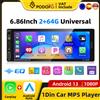Podofo 6.86" 1DIN CarPlay Android Autoradio Universale con GPS, Unità Stereo con Sistema Intelligente WiFi, Lettore Multimediale, Autoradio con Porta Type-C