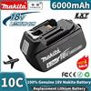 Makita Batteria ricaricabile per trapano Makita originale 18V 6.0Ah Li-ion, batteria di ricambio per utensili portatili BL1860 BL1830 BL1850 BL1860B